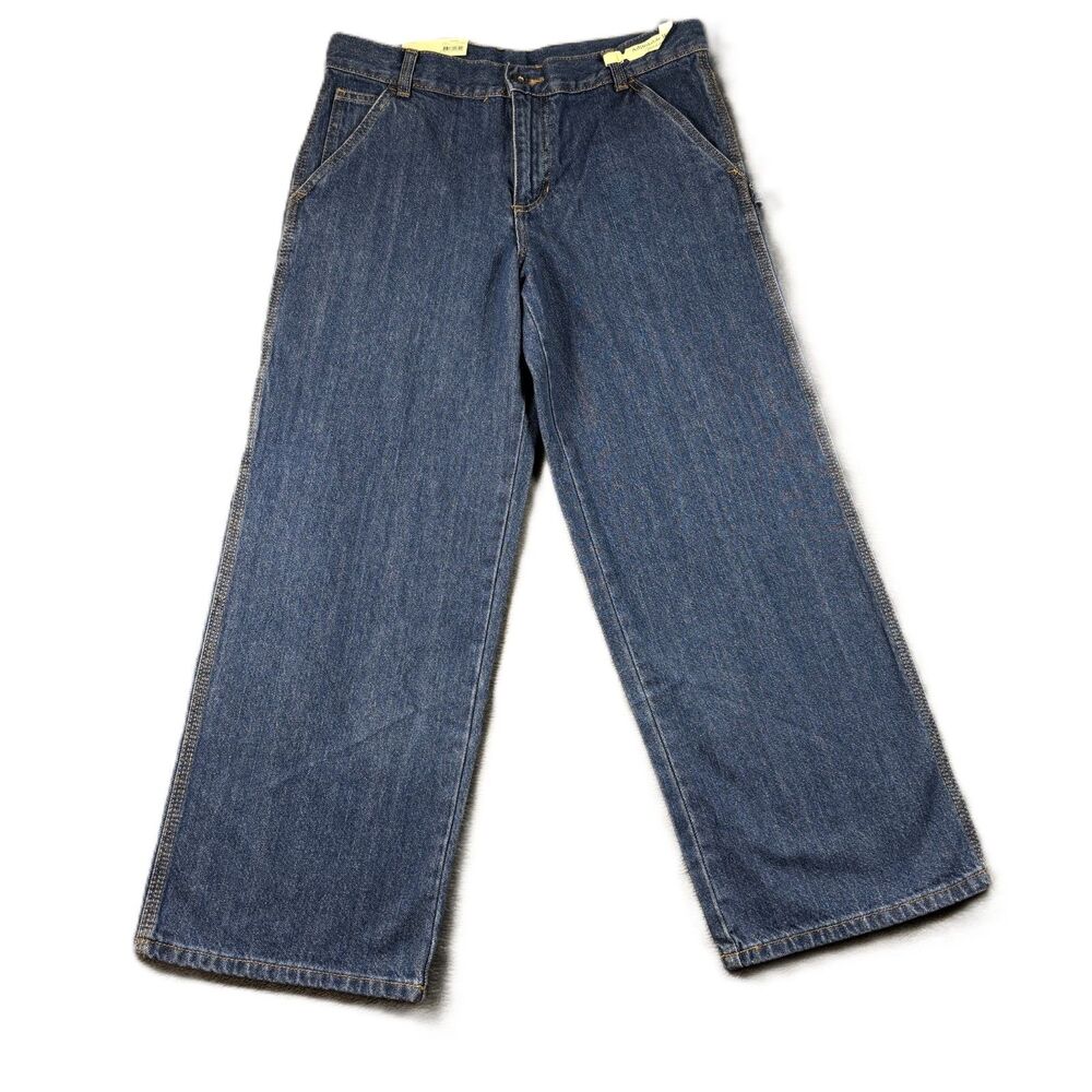 Faded Glory Boy Jeans NWT Vintage Y2K Carpenter Wide Leg Baggy 12H 12 Husky L135